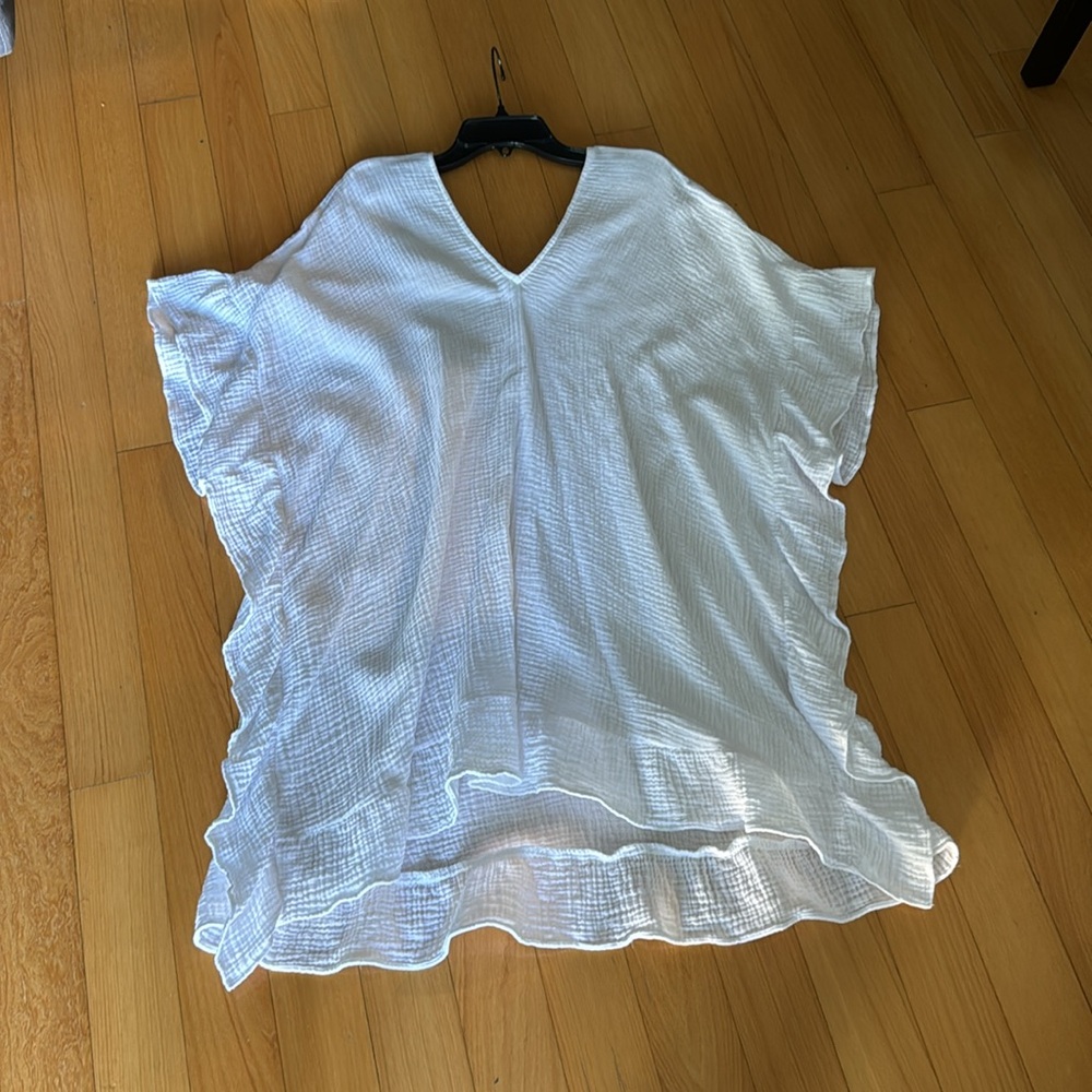 Show Me Your Mumu Linda Tunic White L LNC 100% cotton and. Medium NWT